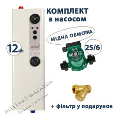 Комплект Tenko Эконом 12 кВт 400 В с насосом (медная обмотка)