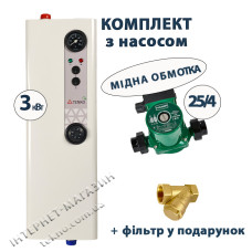 Комплект Tenko Эконом 3 кВт 230 В с насосом (медная обмотка)