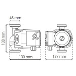 Циркуляційний насос KOER KP.GRS-25/4-130 з гайками