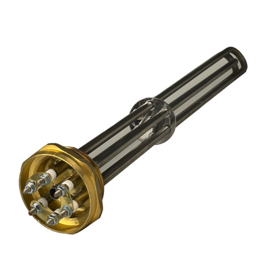 Блок ТЭНов на гайке 2", 10,5 кВт L=420 мм прямой