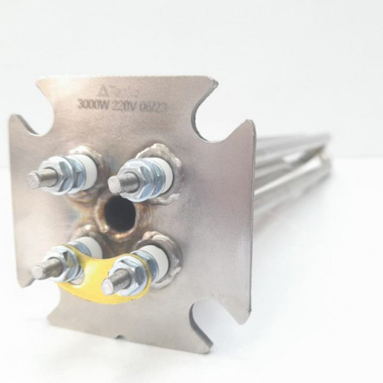 Блок ТЭНов на фланце 65×65 мм 3 кВт 220 В, мини