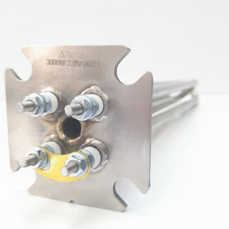 Блок ТЭНов на фланце 65×65 мм 3 кВт 220 В, мини